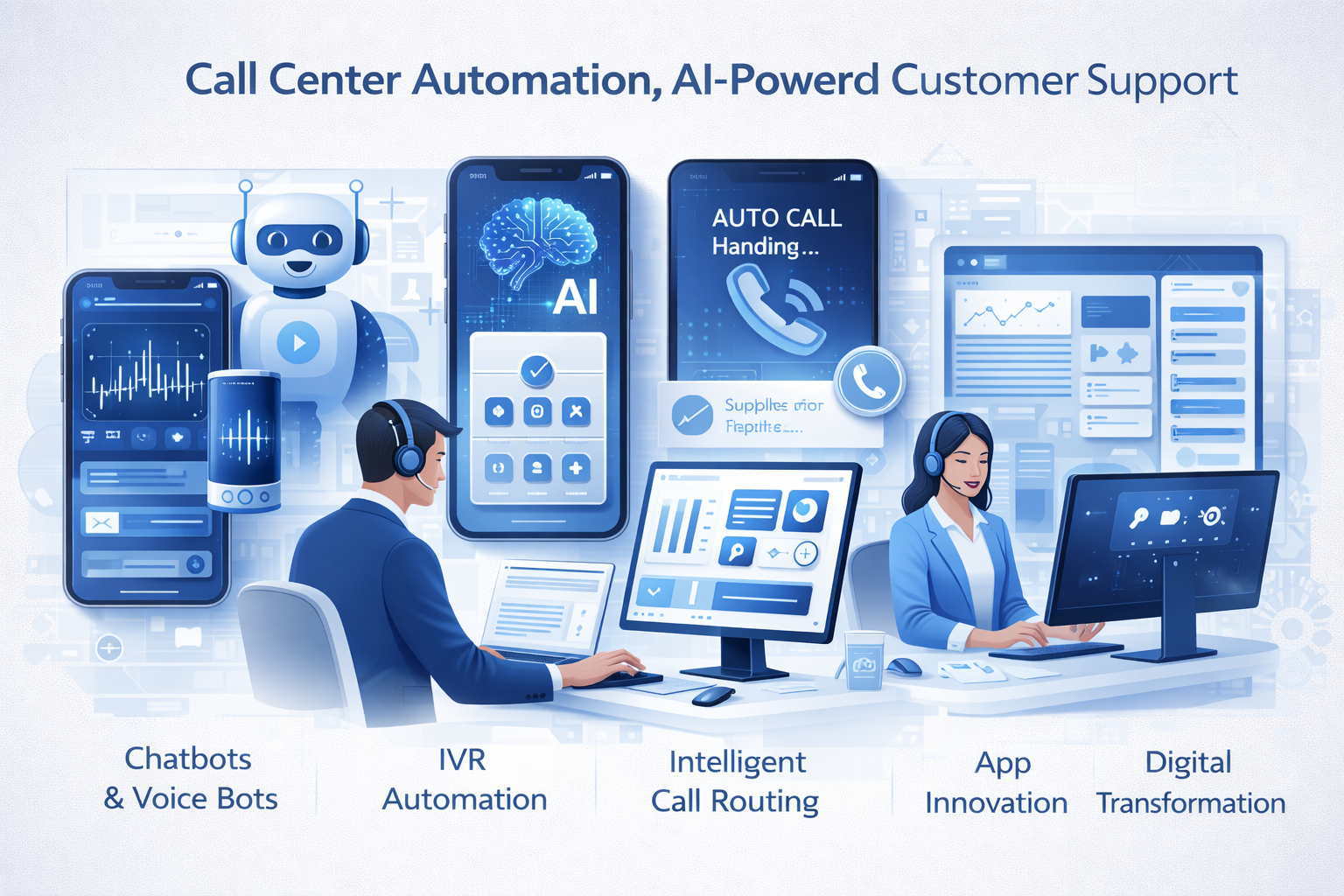 Call centre automation and AI support