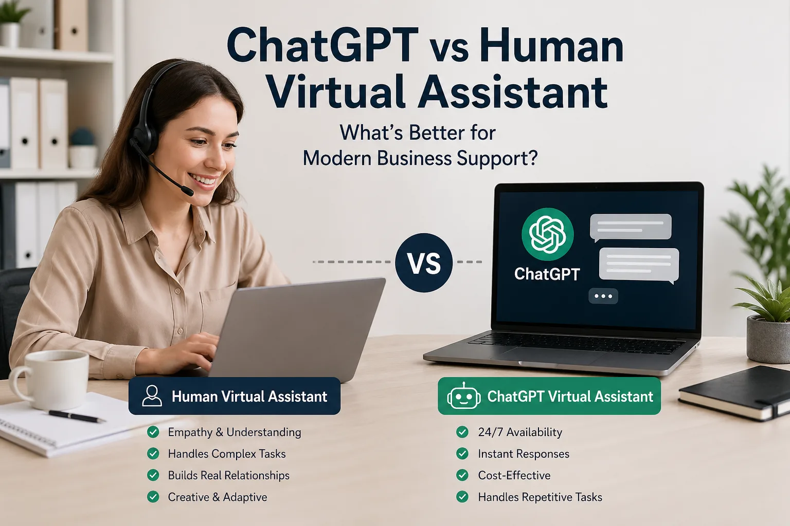 ChatGPT vs Human Virtual Assistant