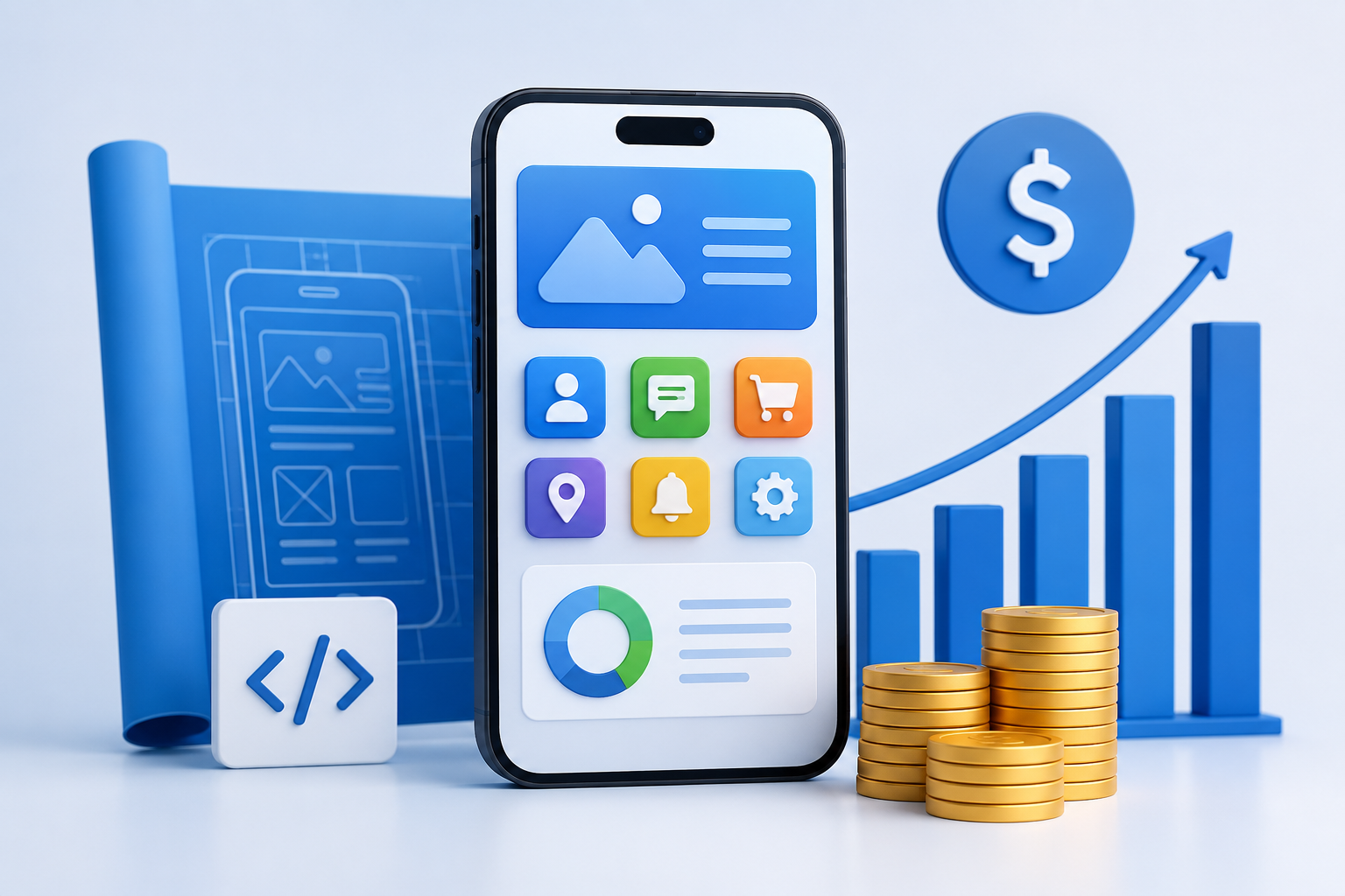 Mobile app development and growth analytics