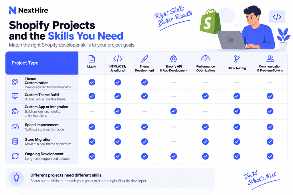 Matrix matching Shopify projects with the developer skills needed